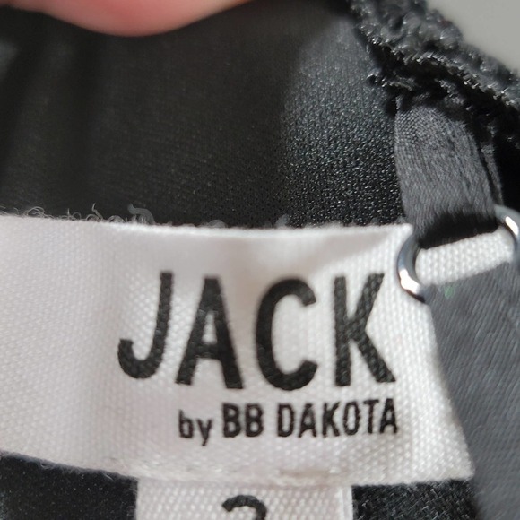 JACK by BB Dakota Nothin to Mesh With Black Floral Embroidered Skater Dress NEW - Picture 5 of 10